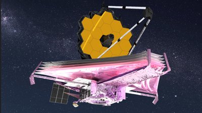 На космічному телескопі James Webb розгорнули величезне позолочене дзеркало