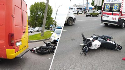 У Черкасах сталася ДТП. Мотоцикліста шпиталізували