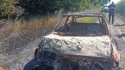 Спалений ВАЗ після ДТП Спалений ВАЗ після ДТП