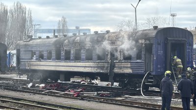 Дрон атакував потяг в Миколаєві 25 серпня