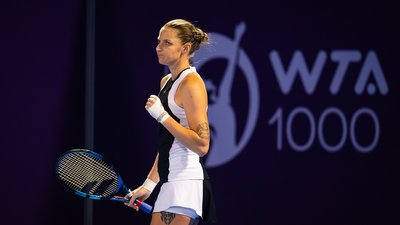 Тенісистка Кароліна Плішкова на турнірі WTA 1000 у Досі, Катар.