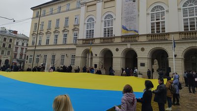 156 річниця першого виконання Гімну. У Львові масово виконали пісню