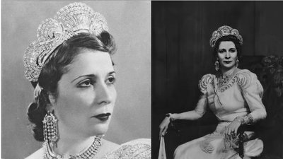 королева Назлі у прикрасах Van Cleef & Arpels