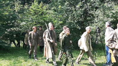 На фото процес зйомки фільму. На фото процес зйомки фільму.