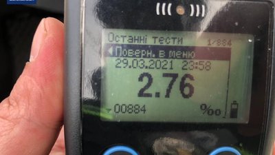 У Мукачеві зупинили нетверезого водія: драгер показав перевищення норми у 13 разів