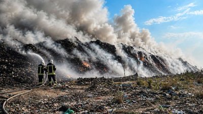 тернопіль, дснс, пожежа, малашувці, сміттєзвалище