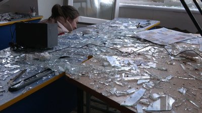 Ракетна атака по Львову 15 лютого, школа