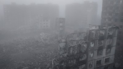 Зруйновані багатоповерхівки у Костянтинівці, березень 2026 року