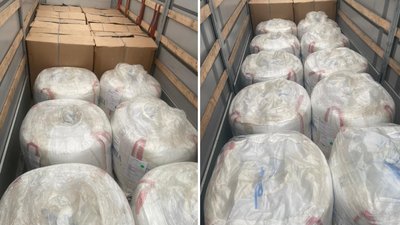 Вантажівку з емаллю вартістю в понад 800 тисяч гривень затримали на кордоні закарпатські митники