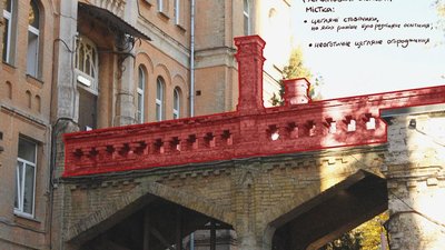 Роботи з демонтажу частини історичної будівлі у Києві зупинені Роботи з демонтажу частини історичної будівлі у Києві зупинені