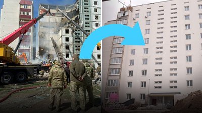Чому затягують відбудову зруйнованої російською ракетою багатоповерхівки в Умані