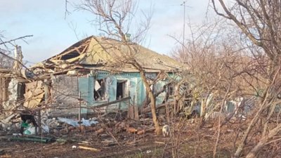 Зруйнований будинок у Подолах на Харківщині