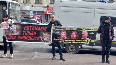 Під харківською міськрадою акція: вимагають реформувати міський притулок Під харківською міськрадою акція: вимагають реформувати міський притулок