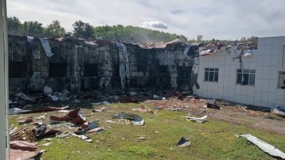СумДУ після атаки російської армії у серпні. Фото