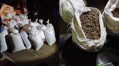 Рівненські копи виявили у водія десятки мішків з бурштином, той захотів відкупитись Рівненські копи виявили у водія десятки мішків з бурштином, той захотів відкупитись