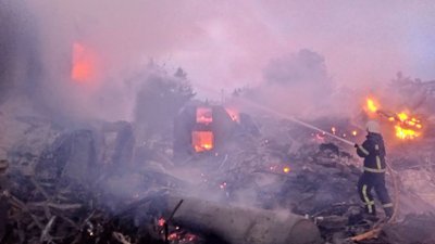 Рятувальники загасили дві пожежі в Куп'янську, які виникли внаслідок російських обстрілів