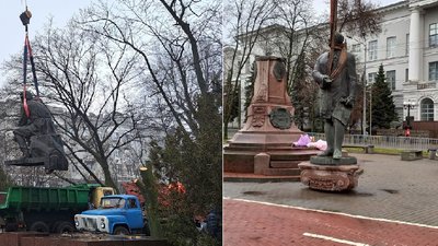 Дніпряни зможуть визначити подальшу долю демонтованих пам`ятників Пушкіну, Горькому та Ломоносову
