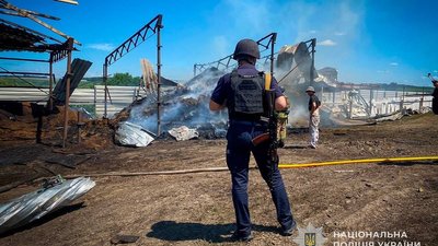 Поліція на місці удару РФ