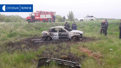 Аварія на Чернігівщині: Lanos злетів в кювет та згорів
