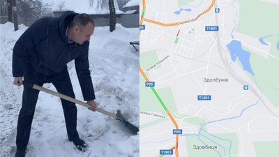 Взявся за лопату: на Рівненщині мер запустив флешмоб, щоб допомогти комунальникам
