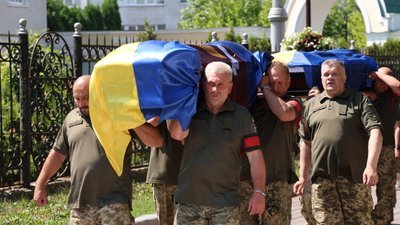 Прощання з Леонідом Матвійчуком і Олександром Єдинаком у Луцьку, 14 липня 2026 року
