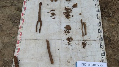 На Житомирщині знайшли останки солдата, який загинув у бою у 1941 році На Житомирщині знайшли останки солдата, який загинув у бою у 1941 році