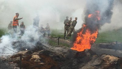 На Житомирщині близько 100 учасників військово-патріотичної гри "Джура" пройшли вишкіл десантника