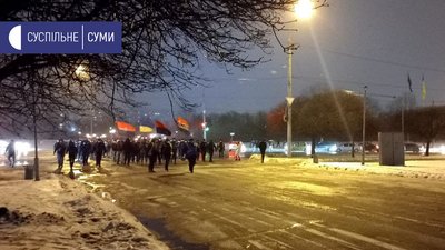Смолоскипна хода на честь Дня народження Бандери відбулася у Сумах