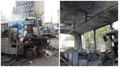 У Донецьку автобус потрапив під обстріл. Є травмовані та загиблі