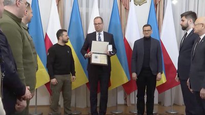 Зеленський зустрівся з мерами польських міст, які отримали відзнаку "Місто-рятівник"