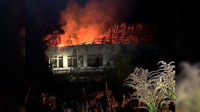 Пошкоджена база відпочинку у Новгороді-Сіверському
