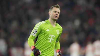 Воротар "Баварії" Мануель Ноєр у Лізі чемпіонів з футболу 2023/24.