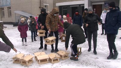 Годівнички і смаколики: на Черкащині дітьти підгодовують диких птахів Годівнички і смаколики: на Черкащині дітьти підгодовують диких птахів