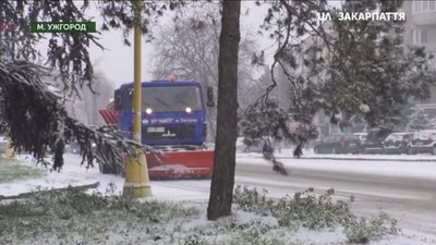 10 снігоприбиральних машин чистять вулиці Ужгорода