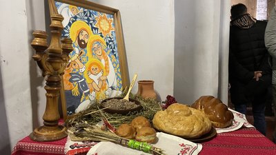 Літургія напередодні Різдва у храмі Іоана Богослова Православної Церкви України, Харків, 24 грудня 2023 року