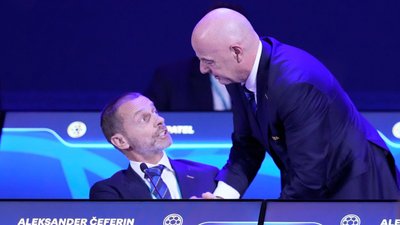 Президент УЄФА Александер Чеферін та президент ФІФА Джанні Інфантіно