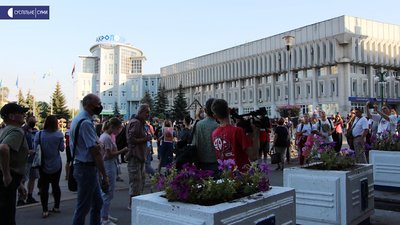 Акція "Живе Білорусь" відбулася у Сумах Акція "Живе Білорусь" відбулася у Сумах