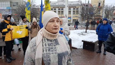 Учасниць акції "Поверніть Героїв додому" Галина Звонарьова. 25 листопада 2022 рік. Учасниць акції "Поверніть Героїв додому" Галина Звонарьова. 25 листопада 2022 рік.