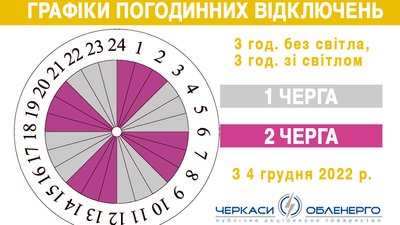 На Черкащині діють "жовті" графіки погодинних відключень На Черкащині діють "жовті" графіки погодинних відключень