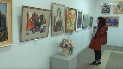 Сумські художниці представили весняну виставку