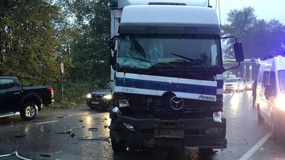 За кермом вантажівки був 31-річний житель Вінниці. Фото: ГУ НП у Хмельницькій області