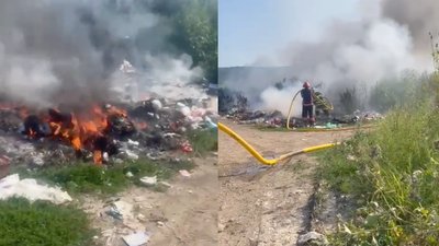 Пожежа на сміттєзвалищі у Ванчиківцях
