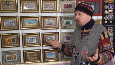 "Перетворюю зло на добро". Одеський художник Кирило Бондаренко пише картини на грошах "Перетворюю зло на добро". Одеський художник Кирило Бондаренко пише картини на грошах