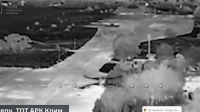 ГУР показало відео знищення БпЛА "Оріон" у Криму у ніч на 2 липня