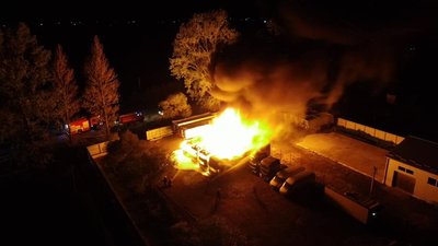 Ймовірно, підпалили. На Прикарпатті горіли чотири автобуси