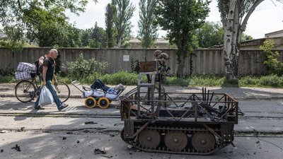 Евакуація з міста Дружківка Донецької області