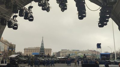 Бронетехніка на майдані Свободи: у Харкові готуються до 30-річчя ЗСУ