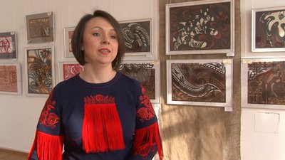Черкаський художник представив виставку до свого семидесятиліття