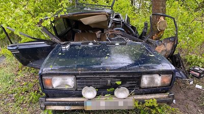 На Хмельниччині автівка в'їхала в дерево: водій загинув