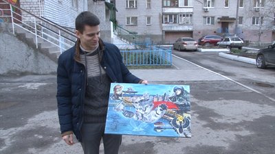 Дніпровський художник, якому на автомобіль впав кіт, написав картину з летючими котами